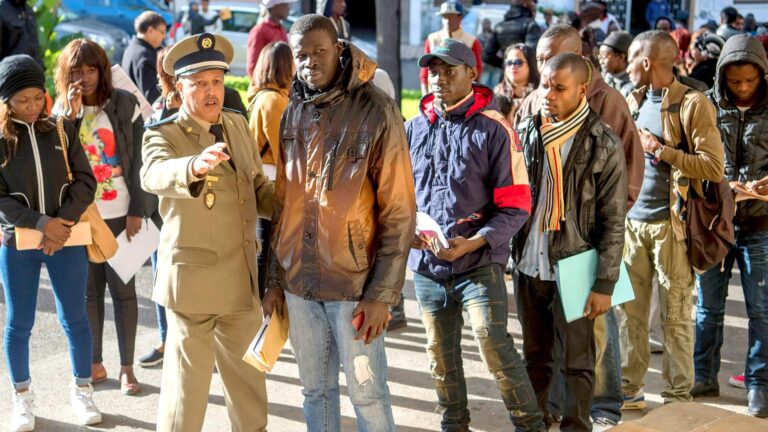 Photo d'immigrants clandestins subsahariens au Maroc