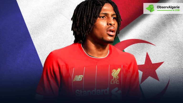 Yasser Larouci et les drapeaux algérien et français
