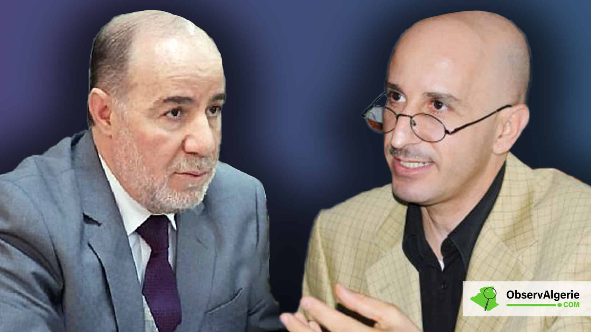 L'islamologue Saïd Djabelkhir et le ministre des affaires religieuse Youcef Belmehdi