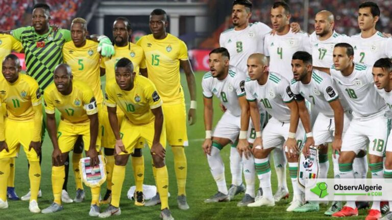 Les équipes nationales d'Algérie et du Zimbabwe