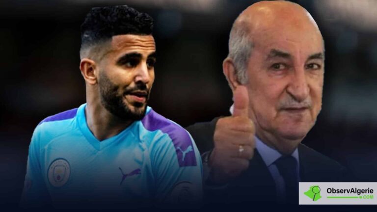 Photo montage : Riyad Mahrez et Abdelmadjid Tebboune