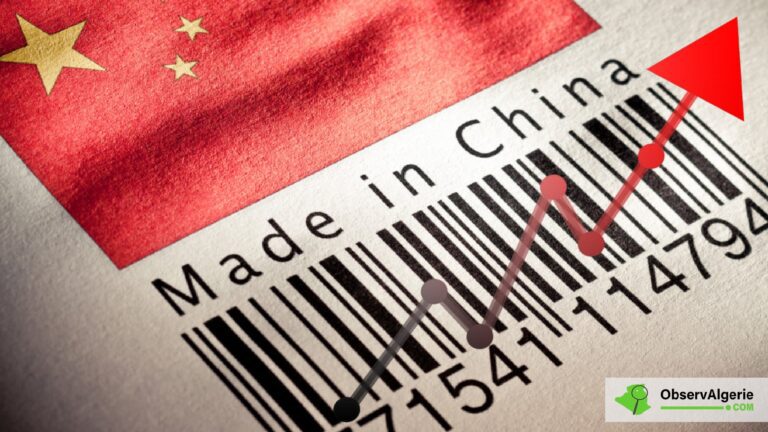 Graphe qui symbolise la hausse des prix des produits chinois