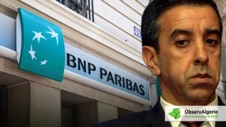 Ali Haddad avec le siège de la banque BNP Paribas en arrière plan