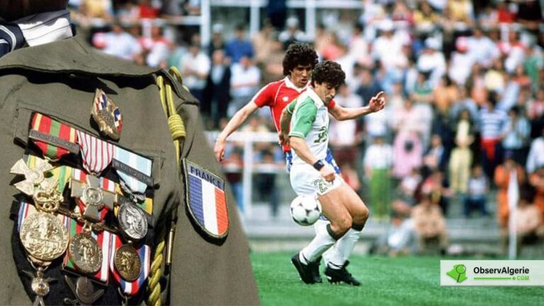 Photo montage : Abdelmadjid Bourebbou sur fond d'un harki