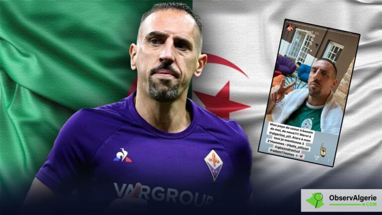 Photo montage : Franck Ribéry sur fond de drapeau algérien