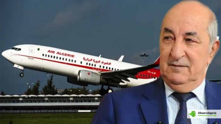 Photo montage : Abdelmadjid Tebboune sur fond d'avion d'Air Algérie