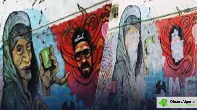Fresque détériorée à Alger