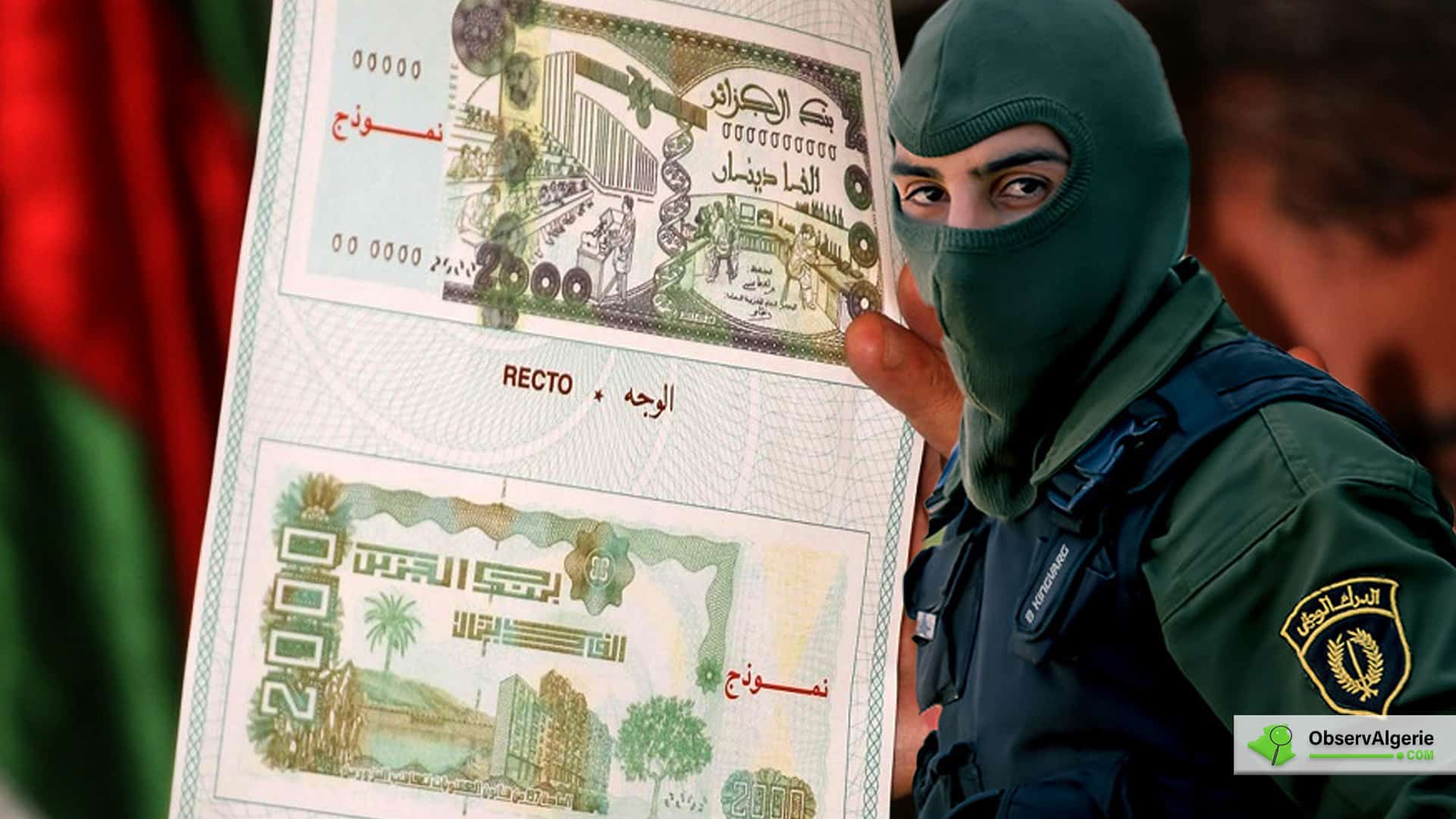 Algérie : 620 millions de faux billets saisis par la gendarmerie