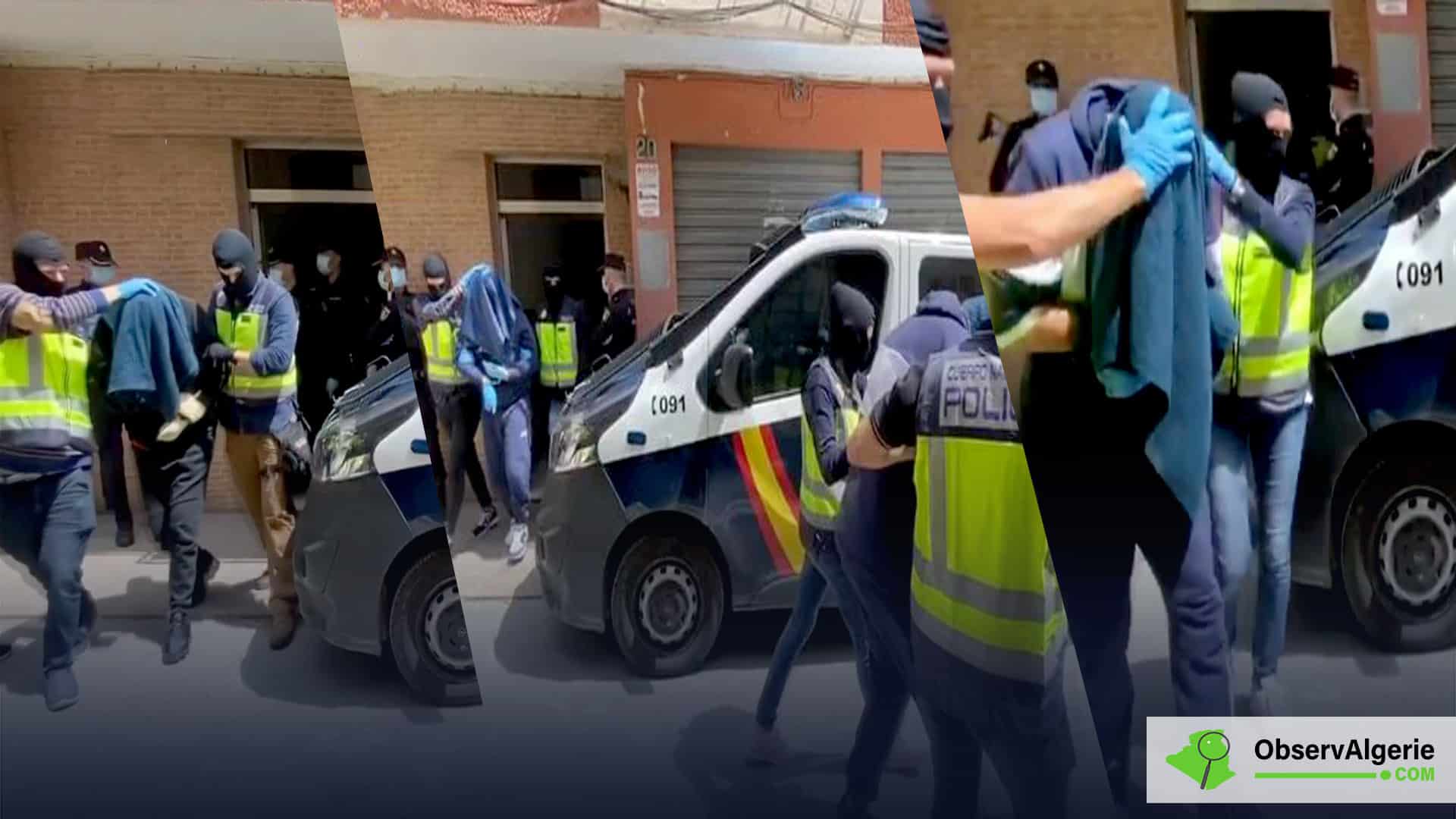 Montage : Deux personnes arrêtées par la police espagnole