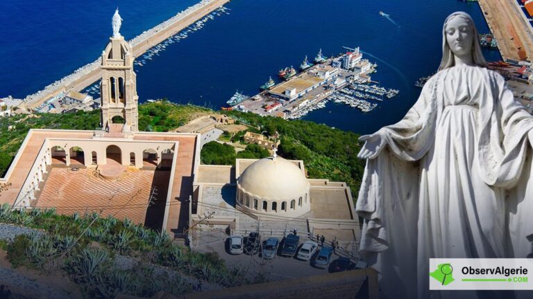 Montage : Santa Cruz Oran - statue de la vierge Marie