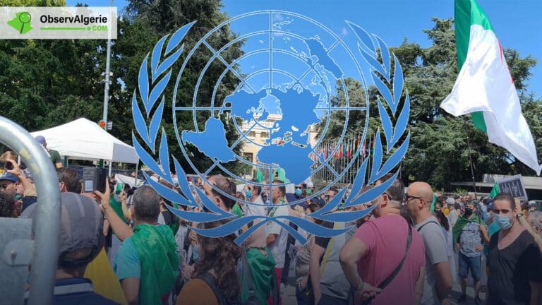 Montage : Diaspora algérienne - ONU logo