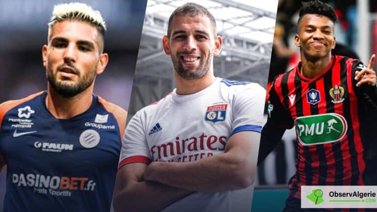Montage : Hichem Boudaoui - Islam Slimani - Andy Delort