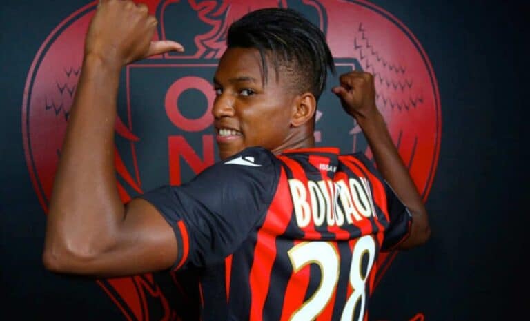 Photo de Hicham Boudaoui, joueur algérien à l'OGC Nice