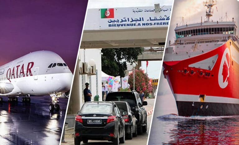 frontieres aériennes, terrestres et maritimes Algérie