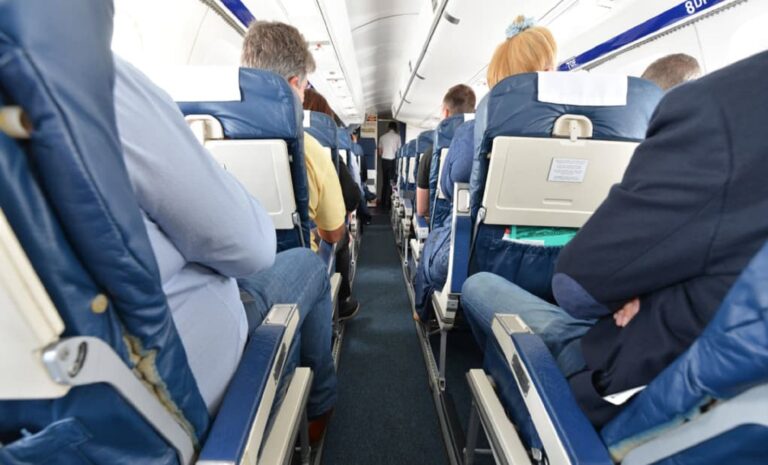 Voyageurs dans un avion