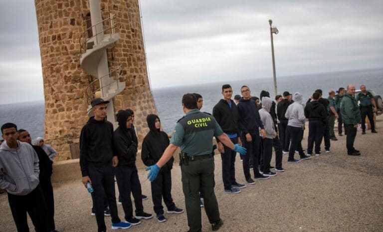 Des migrants en Espagne