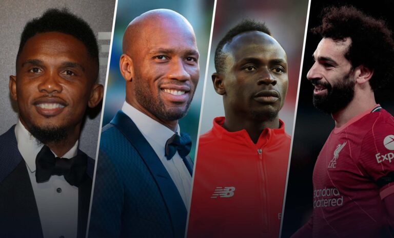 Photos de Eto'o, Drogba, Mané et Salah
