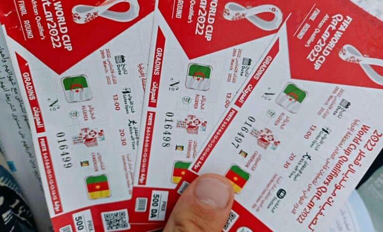Tickets pour le match Algérie-Cameroun