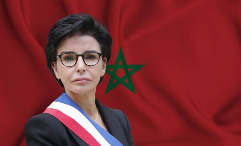 Rachida Dati sur le drapeau du Maroc