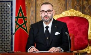 Le Roi Mohammed VI du Maroc, en avril 2022