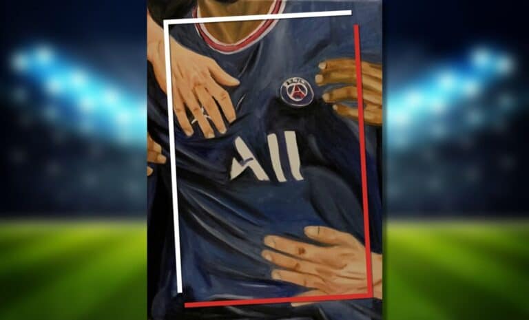œuvre au sujet de Kylian Mbappé, par Johanna Tordjman