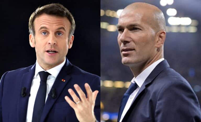 Montage : Emmanuel Macron et Zinédine Zidane