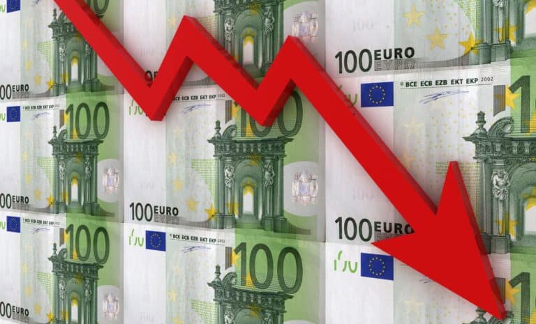 Chute de la valeur de l'euro