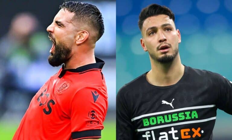 Ramy Bensebaini et Andy Delort