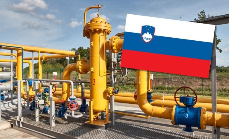 Montage photo - Gaz & Drapeau de la Slovénie