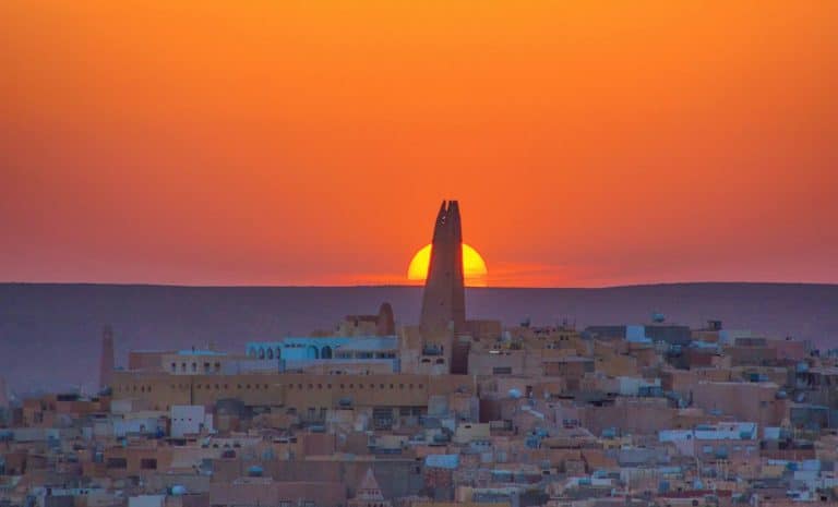 Coucher de soleil à Ghardaïa