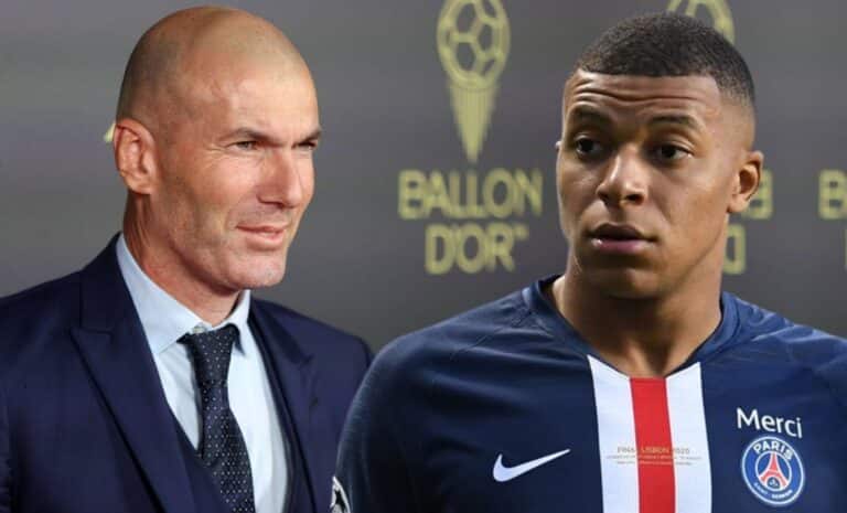 Zinedine Zidane et Kylian Mbappé