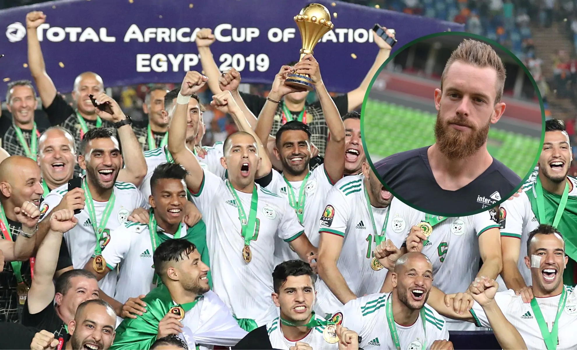 Alexandre Oukidja sur une photo de la finale de la CAN 2019 remportée par l'équipe d'Algérie en Égypte