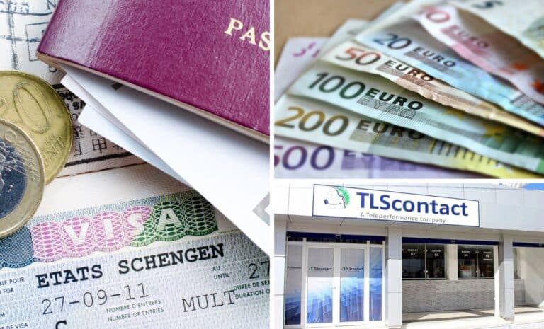 TLS Contact Maroc, Visa Schengen, euro -