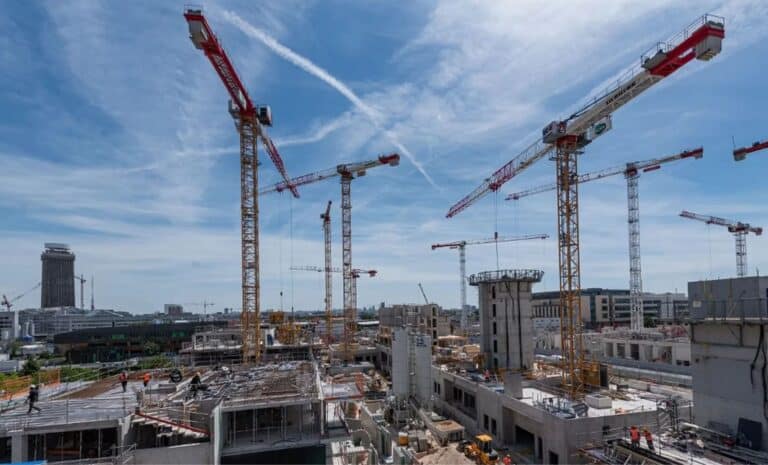 vue sur un chantier des JO à Paris