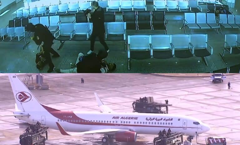 Images de la simulation de la prise d'otages sur un avion d'Air Algérie