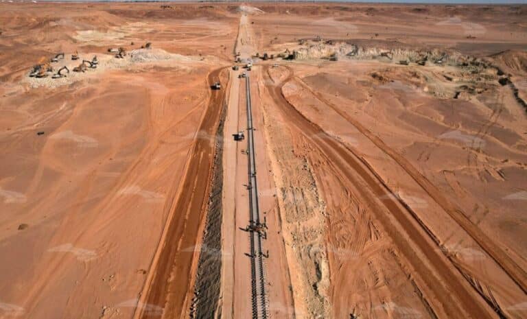 Ligne ferroviaire - Algérie - Mine Gara Djebilet