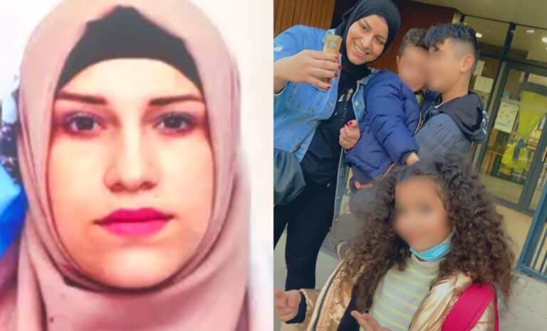 Chahinez Daoud avec ses 3 enfants