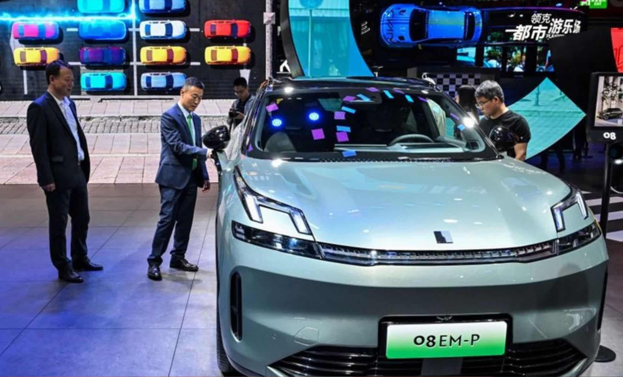Voiture électrique chinoise en exposition Voiture électrique chinoise en exposition