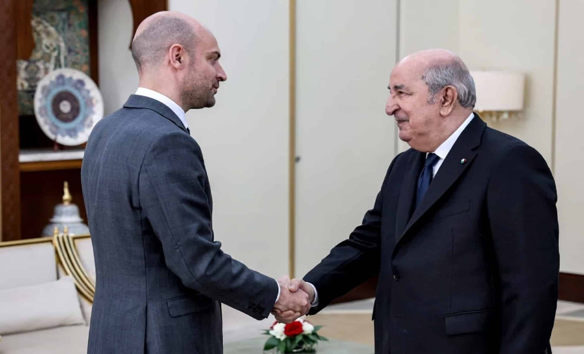 Abdelmadjid Tebboune - Jean-Noël Barrot - Algérie - France Abdelmadjid Tebboune - Jean-Noël Barrot - Algérie - France