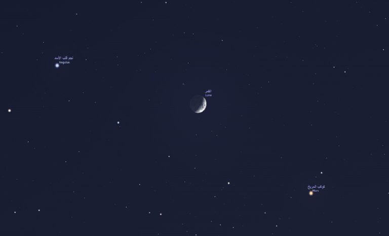 Lune - Mars - Regulus - Algérie - CRAAG - Phénomène astronomique