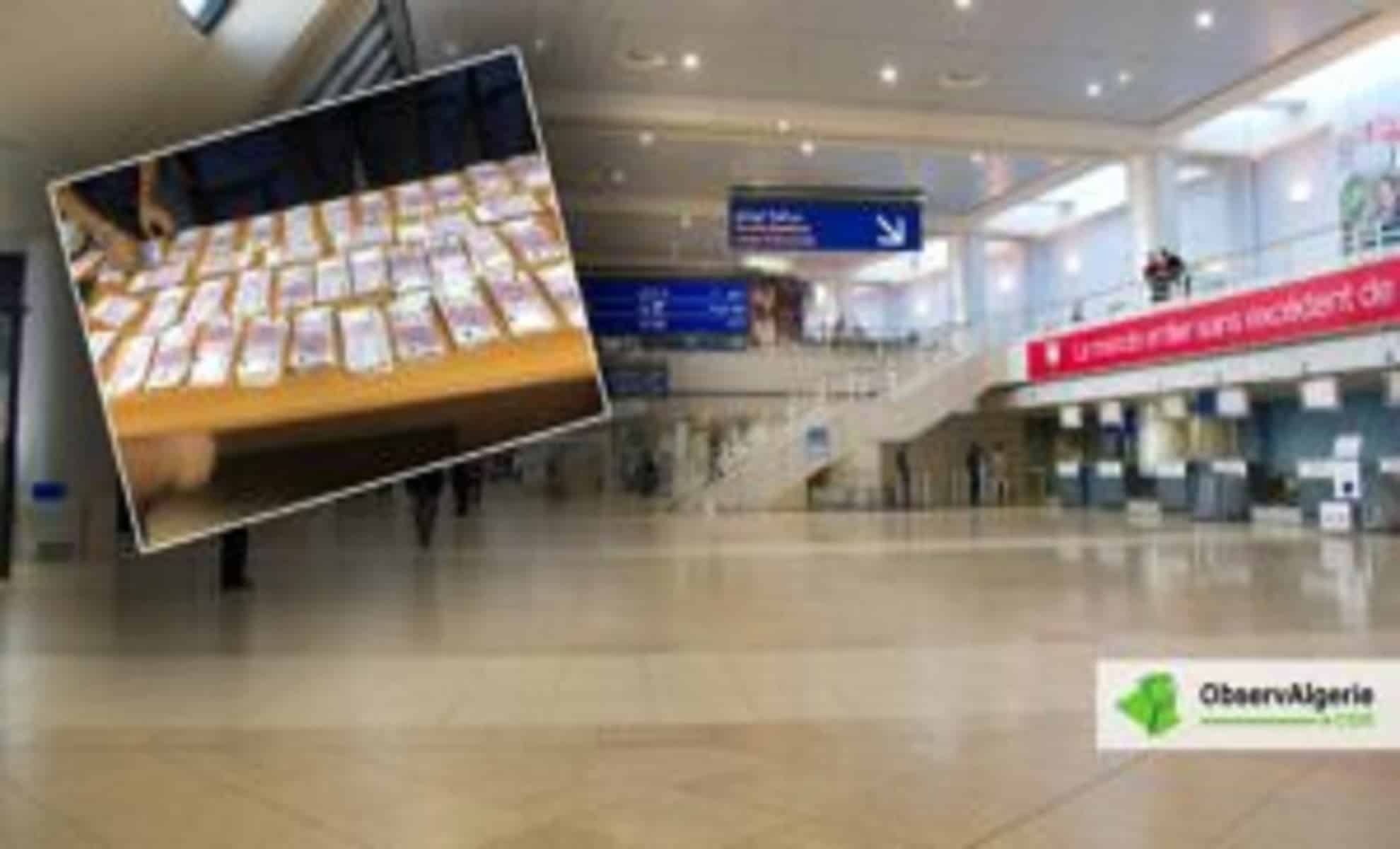 Somme en devises saisie - Aéroport d'Alger