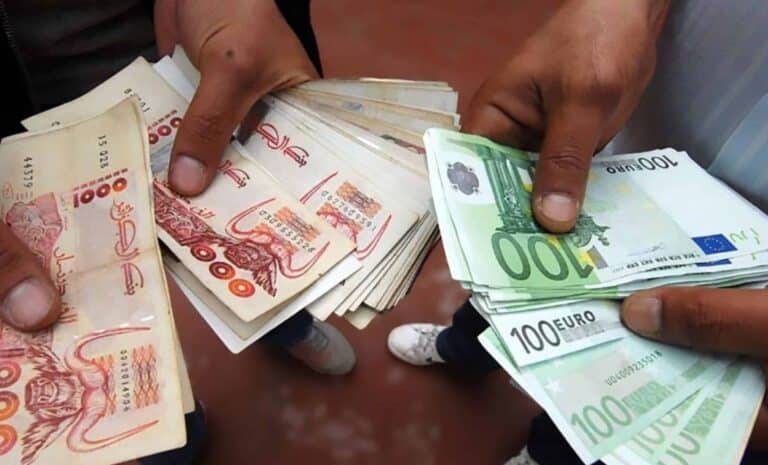 Marché noir des devises ,- Euro - Dinar