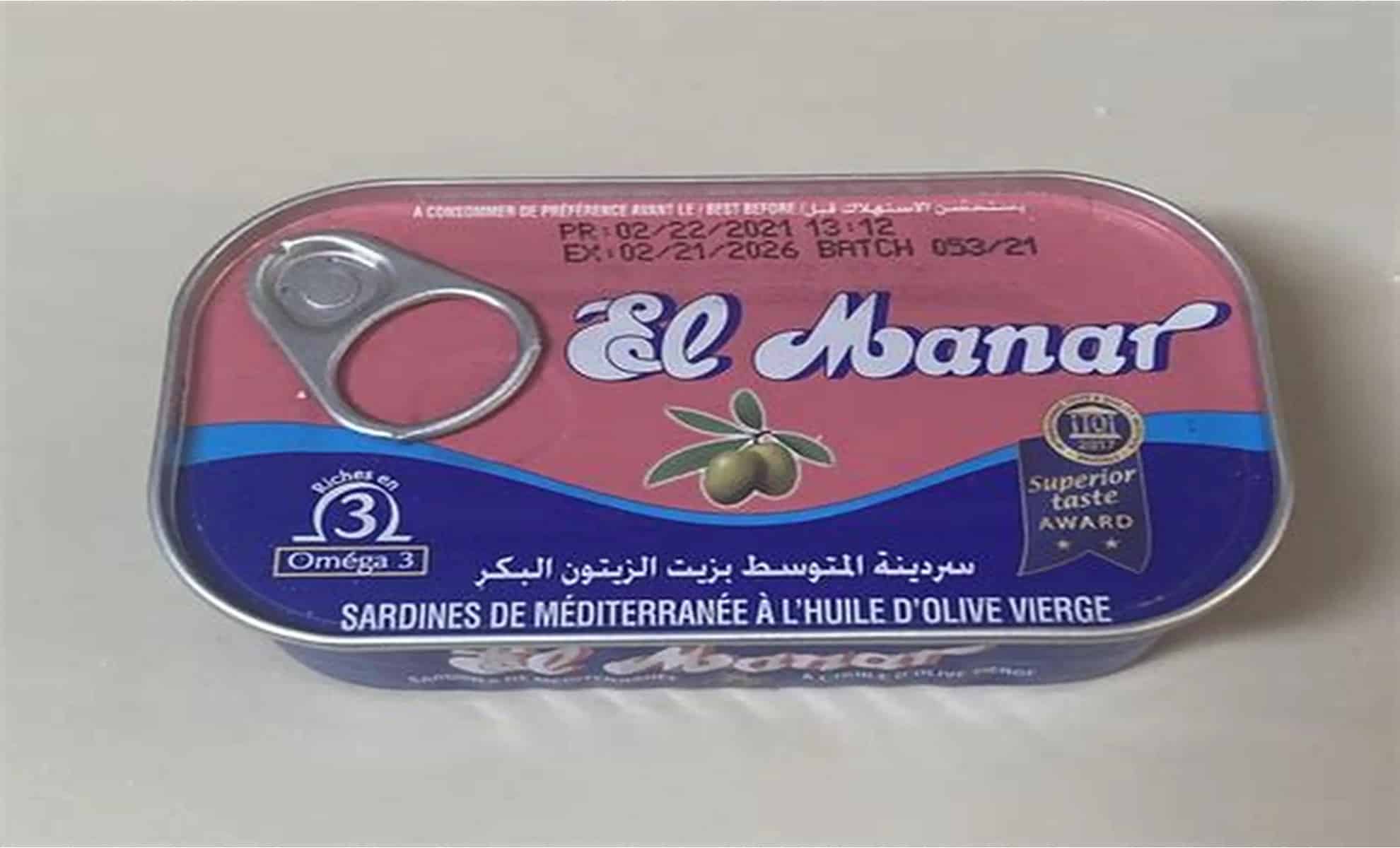Sardines tunisiennes El Manar - Algérie