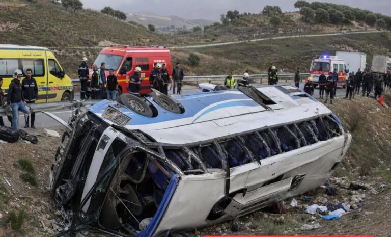 Tunisie - Accident bus Algérien