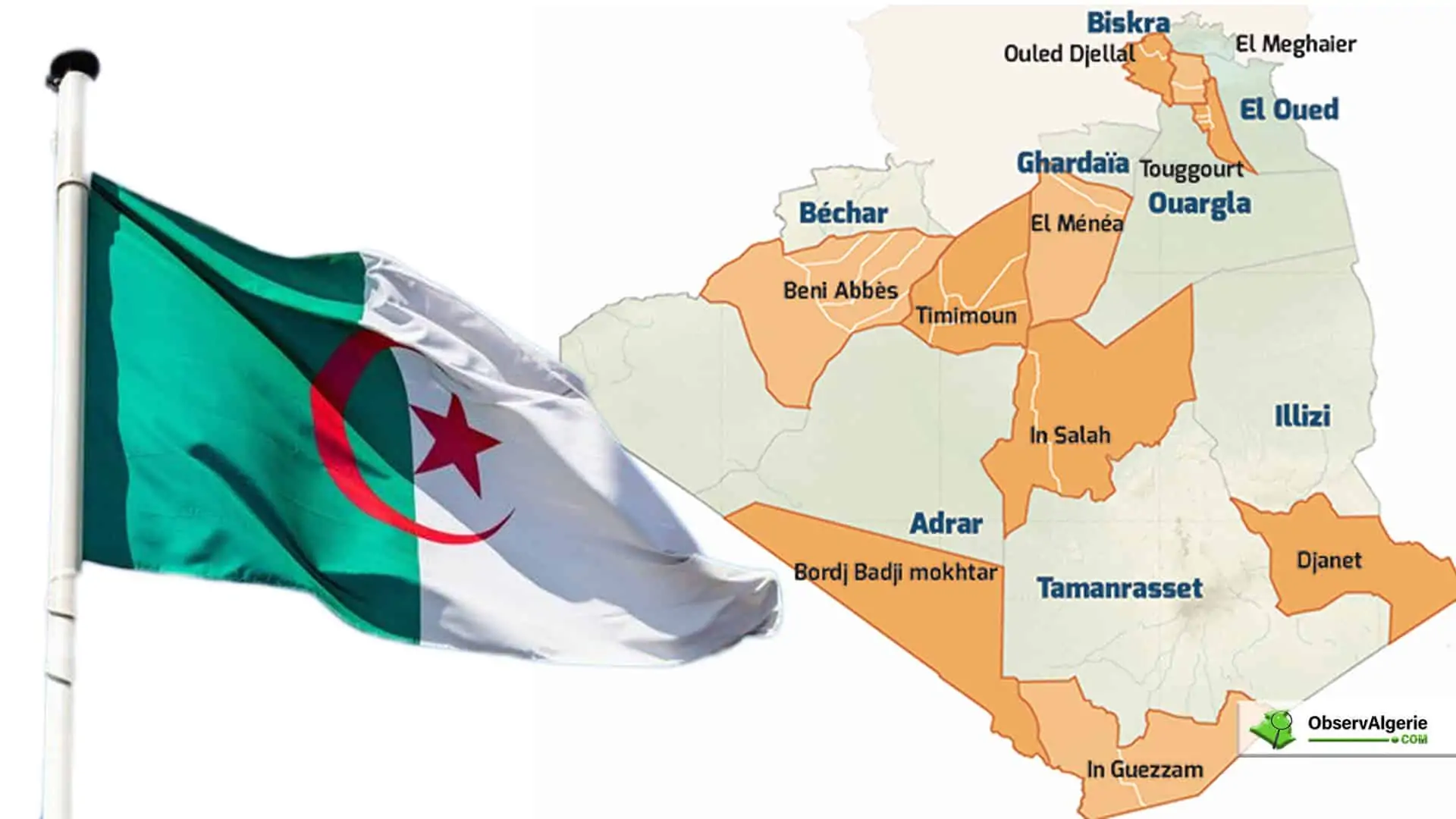 Le nouveau découpage administratif 2021 de la carte d’Algérie