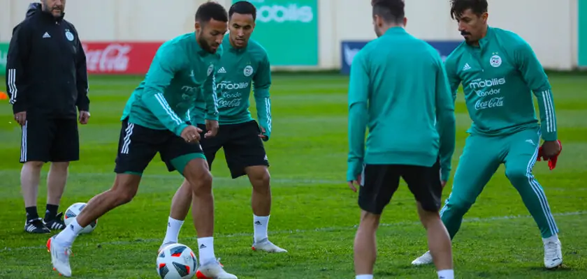Séance d'entraînement de l'équipe d'Algérie